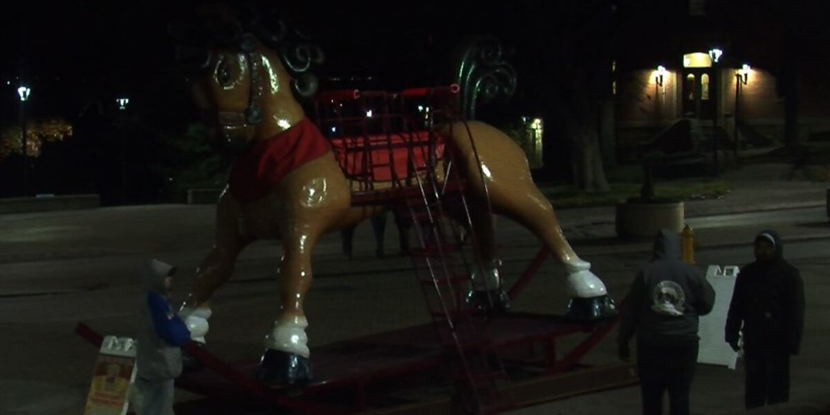 WVU welcomes world's largest rocking horse