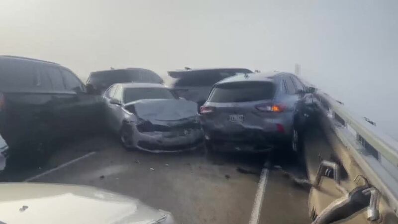 The National Weather Service in New Orleans says visibility was reduced to less than one mile...