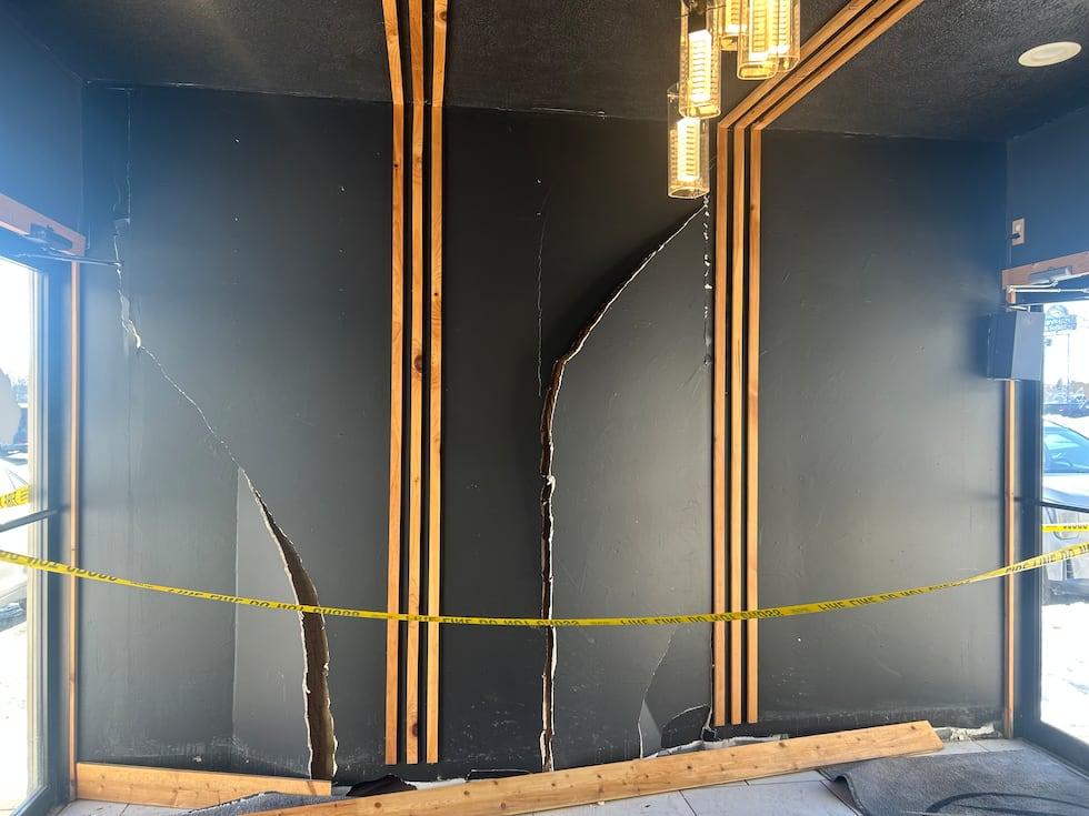 Car drives through WV Fitness in Harrison County