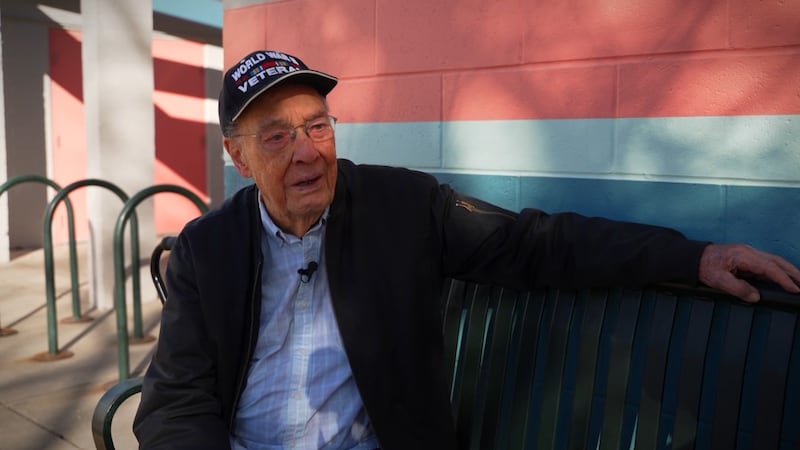Mel Faes, a 100-year-old World War II veteran, has volunteered for Meals on Wheels for the...